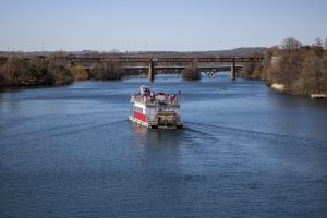 Boat tours on the Austin waterfront